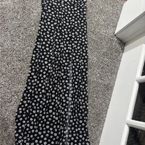 Floral Black and White Skirt